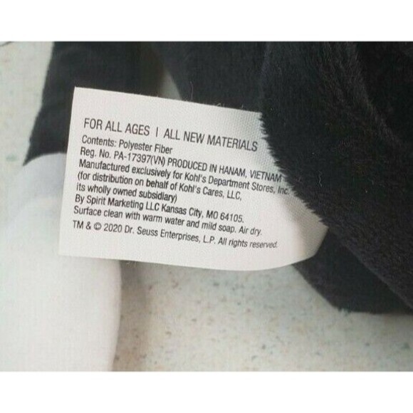 Khol's Cares Dr. Seuss The Cat In The Hat Plush New With Tags - Picture 7 of 10